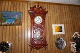 Chime clock, decorative plate and wall art