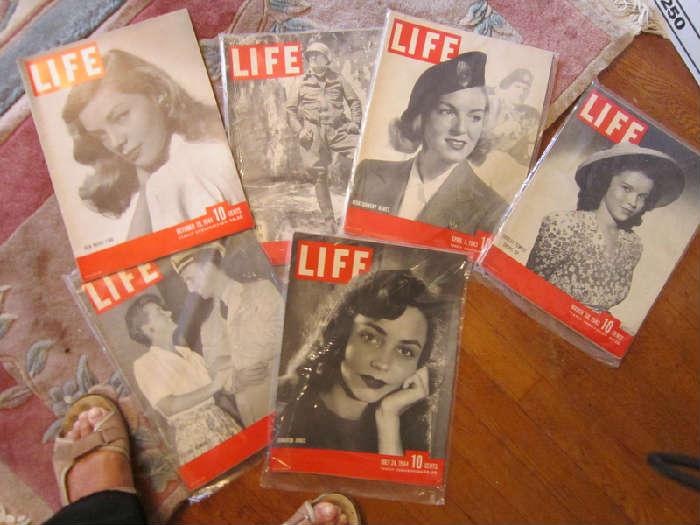 200 Life Magazines mostly all from the 1940s.