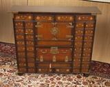 Stunning larger Antique Korean Apothecary chest with 2 locking compartements