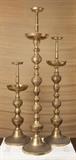 Larger brass candle sticks.