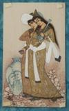 Persian scene on wood