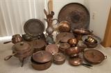 Lots of nice old copper pots