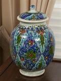 Majolica Covered jar 14 inches tall