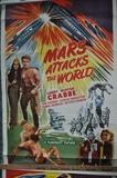 1950s Flash Gordon -- MARS ATTACKS THE WORLD -- movie poster.  Approximately 27" x 41"