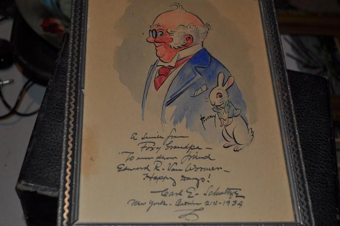 Happy Days!  Foxy Grandpa framed and signed