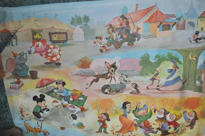 Fantastic Disney "mural" that measures approximately 44 1/2" x 64".