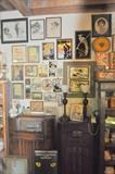 This wall took me forever!  Wonderful old pictures... Buzza, reverse painting, thermometer advertising, and more...