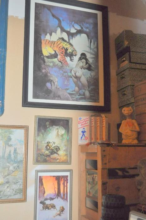 More framed art with ET looking on...
