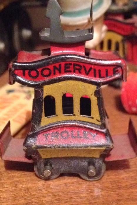 Just the best ever!!!  There are 2 -- count 'em, -- TWO of these "penny toys" that are the Toonerville Trolley.  What an amazing find!