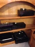 Sharp VC-AA10, Scott tape player, SX-205 stereo receiver, digital filter, & turntable.  Kodak printer