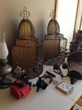 Bird cages, oil lanters, & home decor