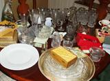 milk glass & fostoria