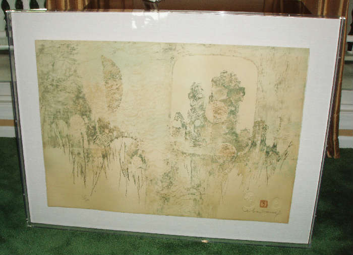Lebadang from Viet Nam signed litho, beautifully framed