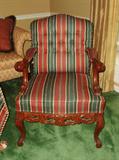 wood on this side chair is perfect.