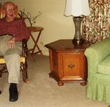 gentleman in the pic not for sale... he is turning 102 this year and is needing to part with some of his treasures like the table next to him
