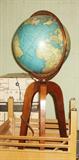 wood mid century modern base vintage globe
