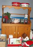 home made wooden childs kitchen playset, 2 pieces.
