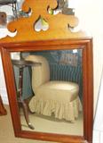 vintage wood frame mirror