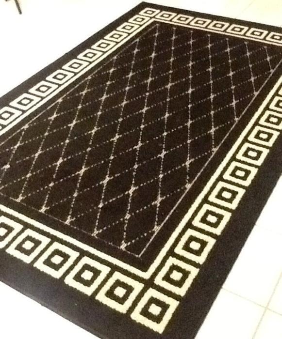 Black and Cream area rug