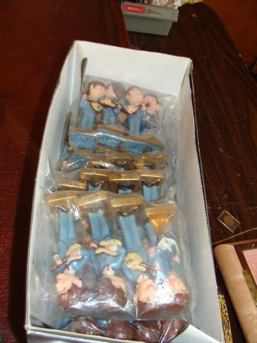 1960's Beatles cake toppers, some sealed in original packaging. 