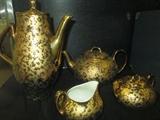 22K gold encrusted tea set