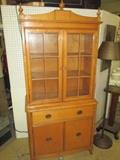 Federal style maple china hutch