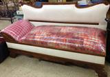 Pop art tapestry fainting couch that converts to twin sleeper