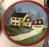 handpainted wooden bowl