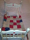 vintage FAO Schwartz doll bed