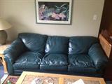 Leather sleeper sofa