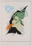 Lot 1086:  ERTE SERIGRAPH ''ANGER'' FROM THE EMOTIONS SUITE: Sight size 23 1/2'' x 18'', Artist's Proof, signed lower right, custom frame 40'' x 34 1/2''. Est. $1000/2000**