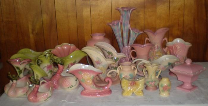 Royal Haeger SOLD. Hull Art Pottery, matt and gloss, some is sold, some is left.