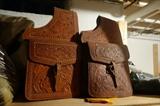 HAND TOOLED SADDLE BAGS