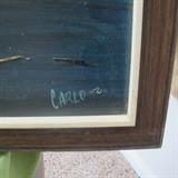 CARLO OF CALIFORNIA SIGNED OIL ON BOARD THAT IS MID CENTURY