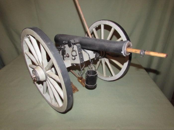 Black Powder Cannon on Rolling Carriage
