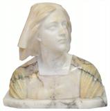 Lg. Antq. Marble Bust of Woman.