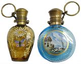 Lot of 2 Victorian Hand-Painted Small Bottles (Perfumes???)