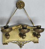 Bronze Candleholder Wall Sconce w/Lion's Head Emblem.