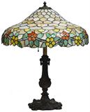 Chicago Mosaic Antq. Leaded Glass Table Lamp. Base is Signed.