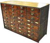 Lg. Multidrawer Wood Cabinet.