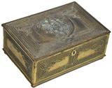 Sgd. Tiffany Studios Bronze & Mother-of-Pearl Box.