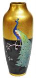 Artist-Signed Pickard Vase w/Peacock Design.