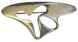 Georg Jensen Free-Form Modernist Sterling Silver Pin.