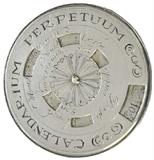 Antq. Silver "Calendarium Perpetuum", probably of German Origin, a Small, Pocket-Sized Perpetual Calendar.