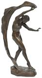 Bronze of Art Deco Nude Lady sgd. Grace Helen Talbot.