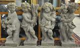 4 PCS. - FOUR SEASONS CONCRETE GARDEN CHERUB STATUES.
