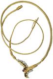 14K Ruby & Diamond Necklace.