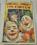 OLD CIRCUS POSTER W/SEVERAL CLOWNS.
MEASURES 42" X 28". AS IS - SOME TEARS.