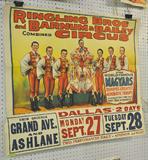 OLD RINGLING BROS. "MAGYARS" CIRCUS POSTER.
MEASURES 35" X 40". AS IS - SOME TEARS.