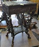 Intricately Carved Sewing Stand.